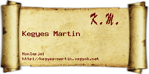 Kegyes Martin névjegykártya